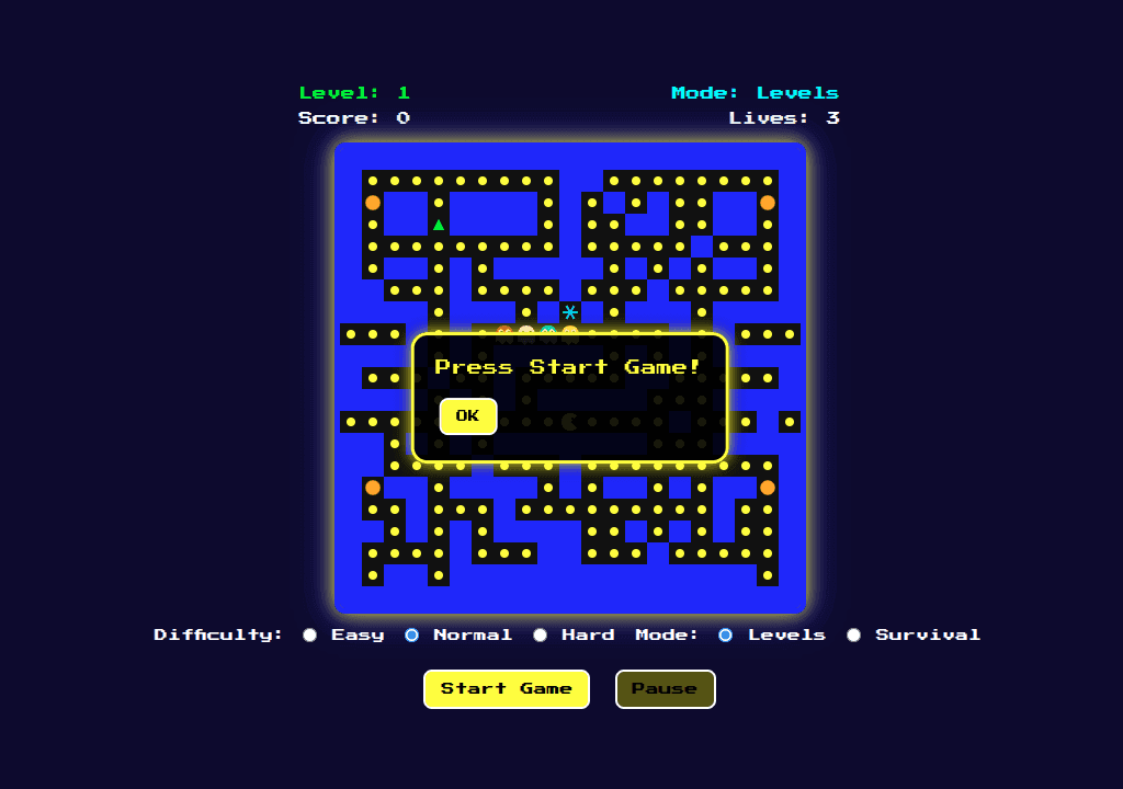 Pat-Man is a browser-based arcade game developed as a tribute to the timeless classic, Pac-Man.