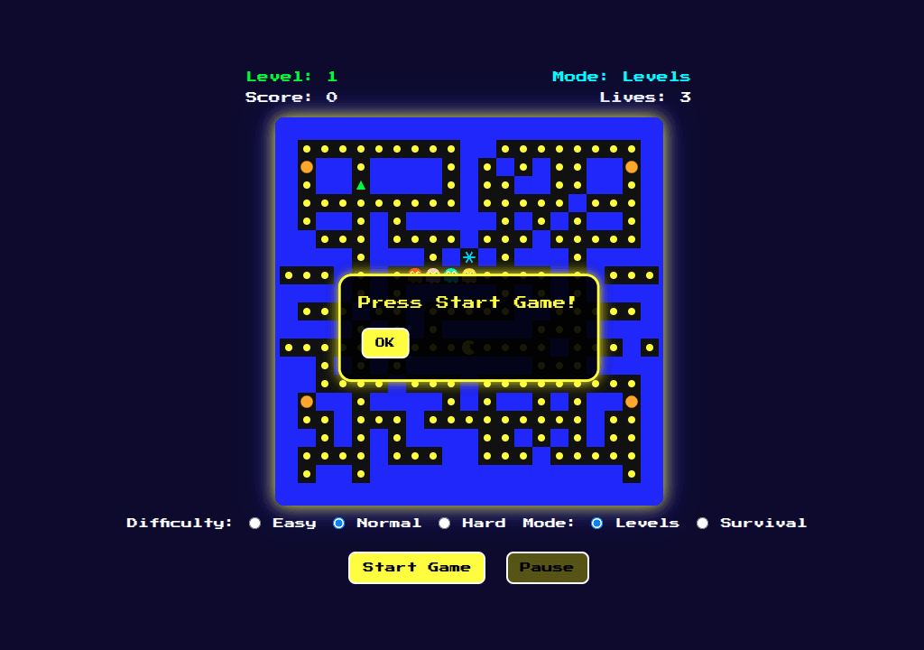 Pat-Man is a browser-based arcade game developed as a tribute to the timeless classic, Pac-Man.